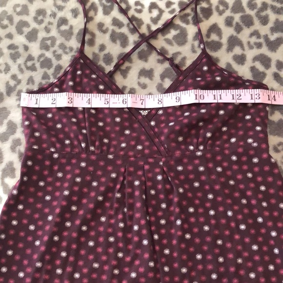 American Eagle Babydoll Cami Tank Top in Burgundy Size Medium - Picture 11 of 15
